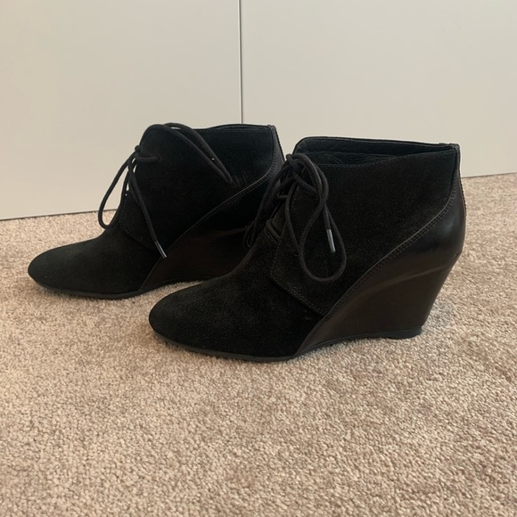 French Connection Black Suede Booties size 38.5 - Picture 1 of 4